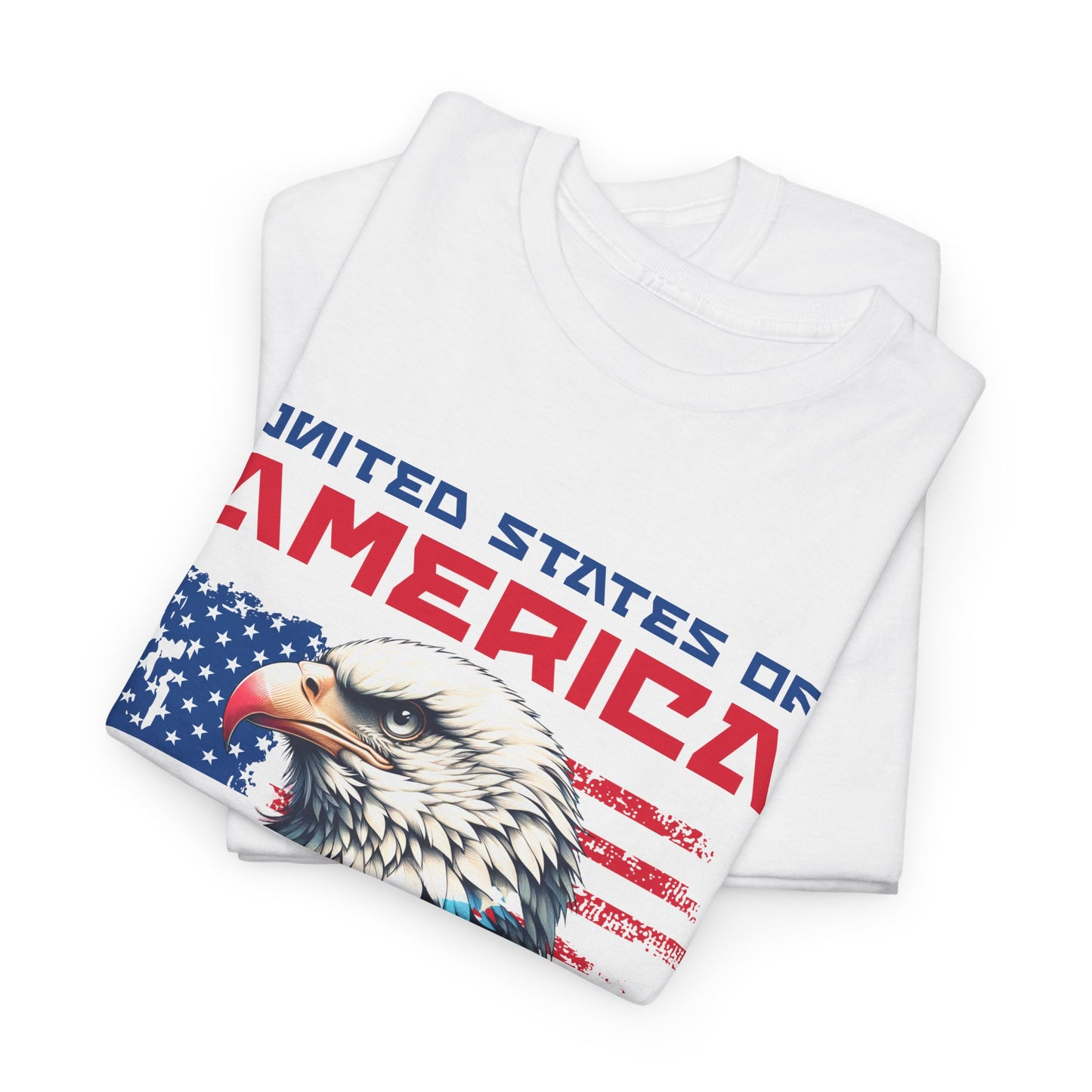 Patriotic Eagle Freedom Tee - Unisex Heavy Cotton Shirt for Fourth of July and Memorial Day