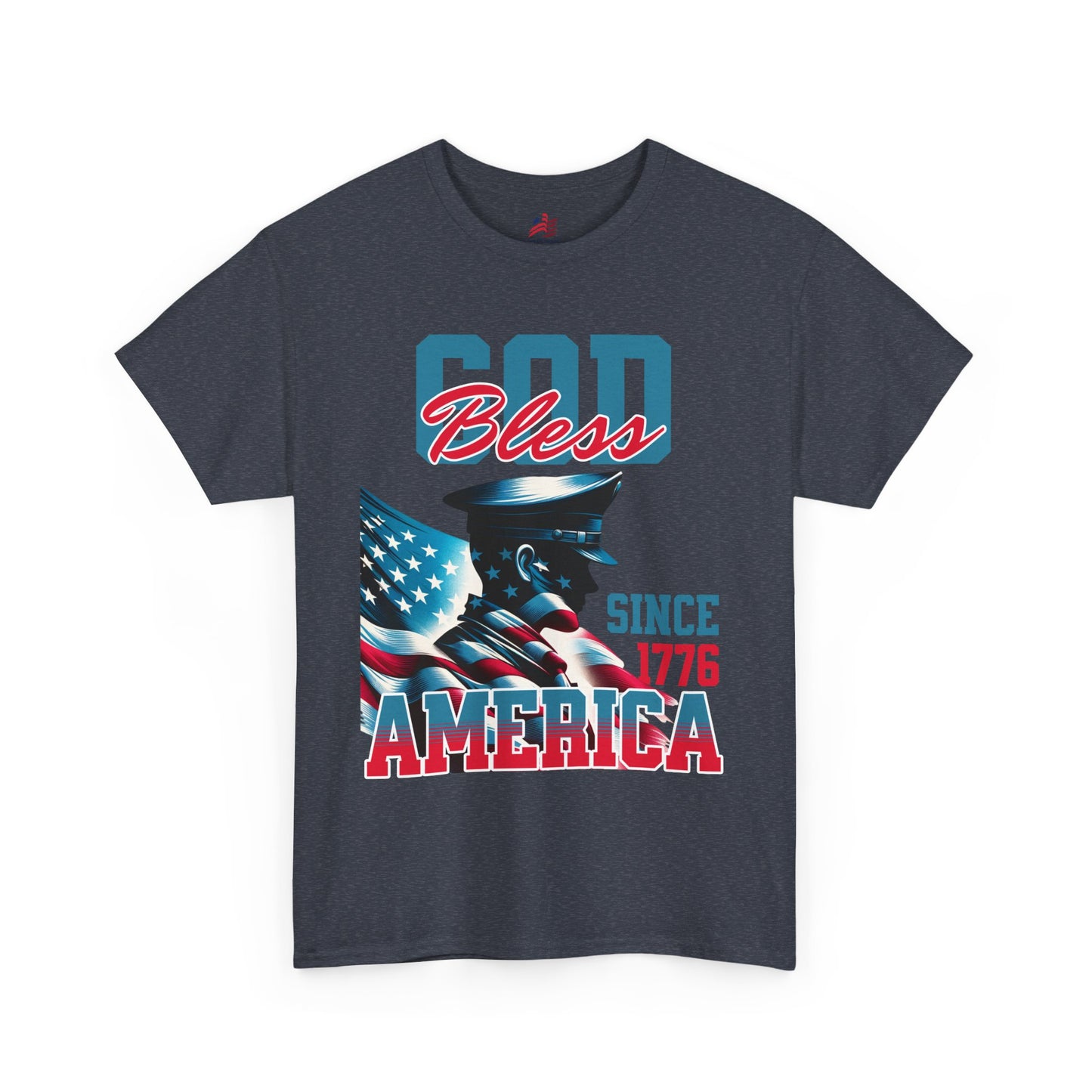 God Bless America Unisex Heavy Cotton Tee - Patriotic Graphic T-Shirt