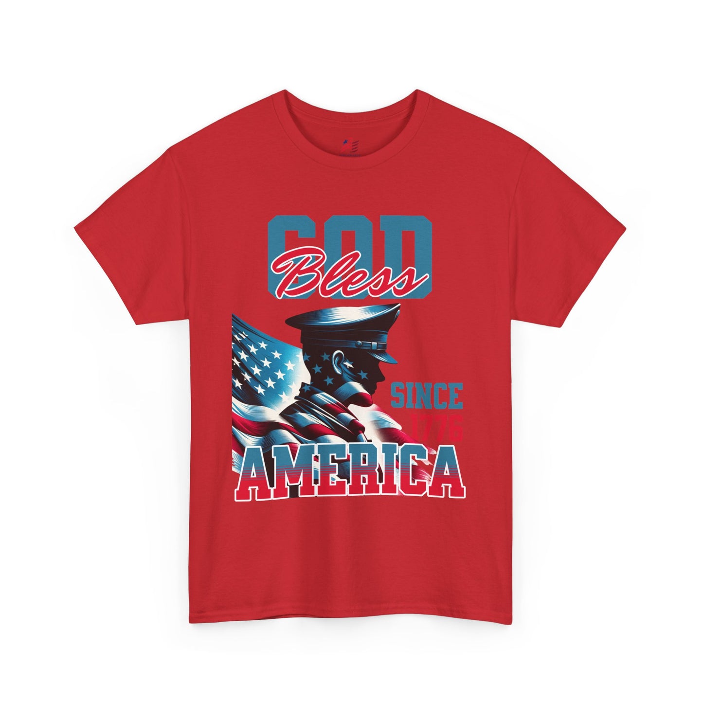 God Bless America Unisex Heavy Cotton Tee - Patriotic Graphic T-Shirt