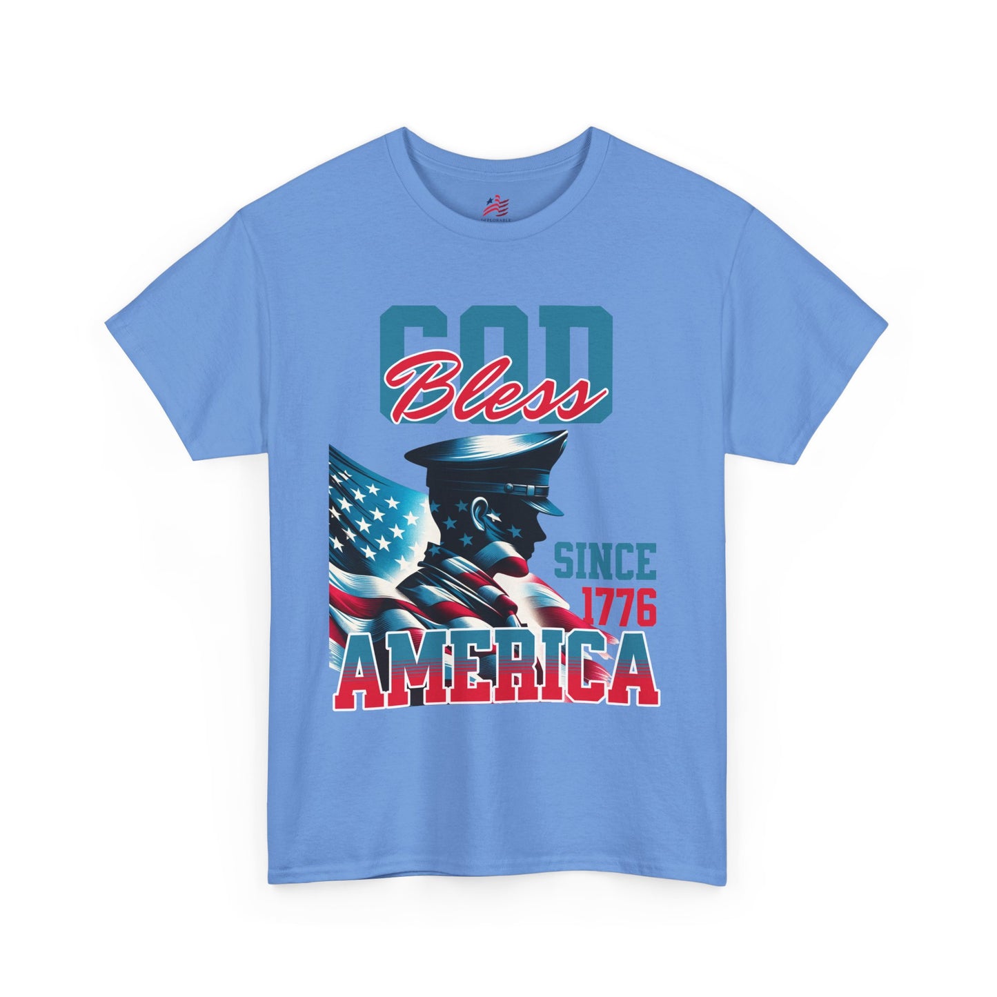 God Bless America Unisex Heavy Cotton Tee - Patriotic Graphic T-Shirt