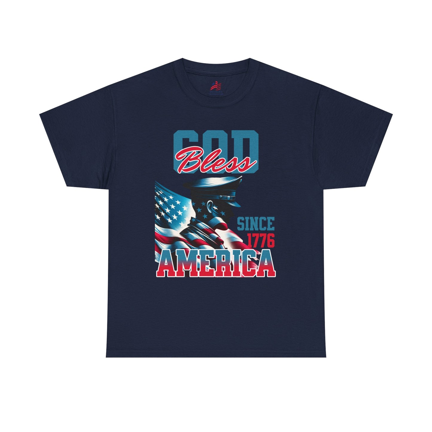 God Bless America Unisex Heavy Cotton Tee - Patriotic Graphic T-Shirt