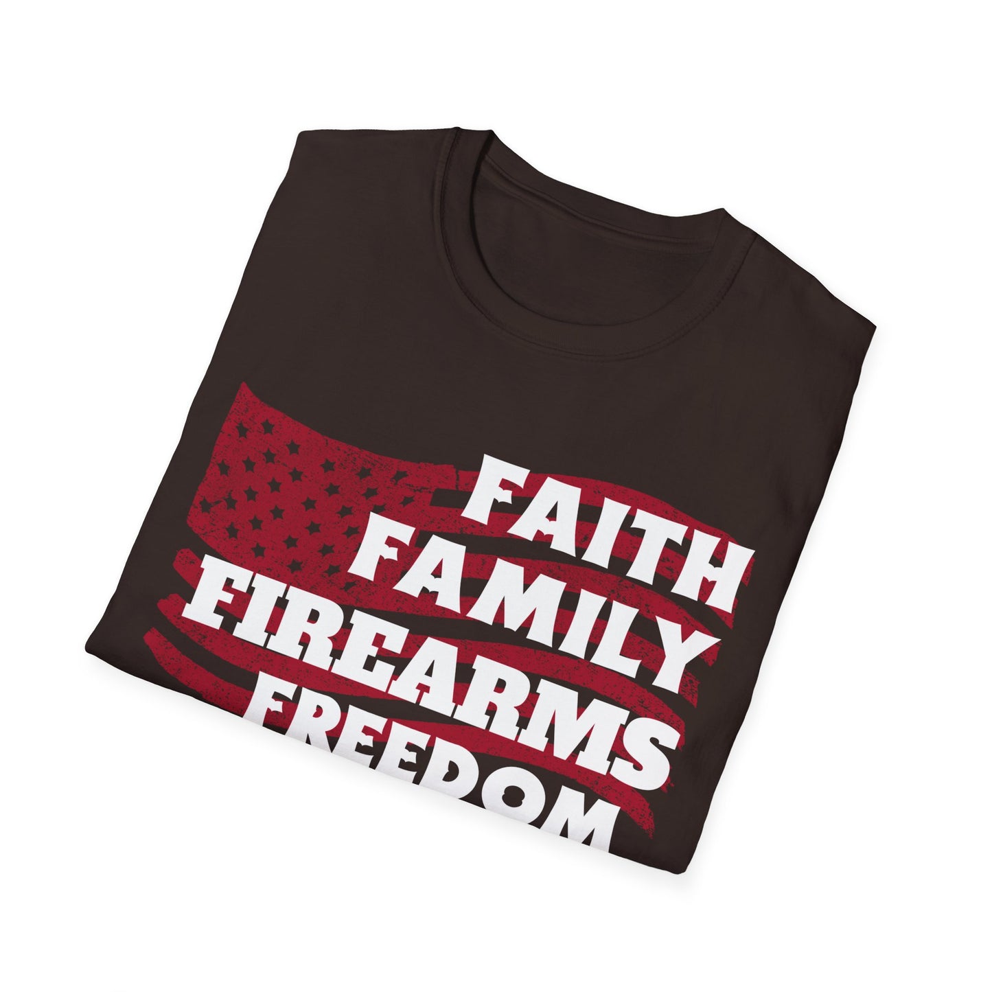 FAITH FAMILY FIREARMS FREEDOM Unisex Softstyle T-Shirt