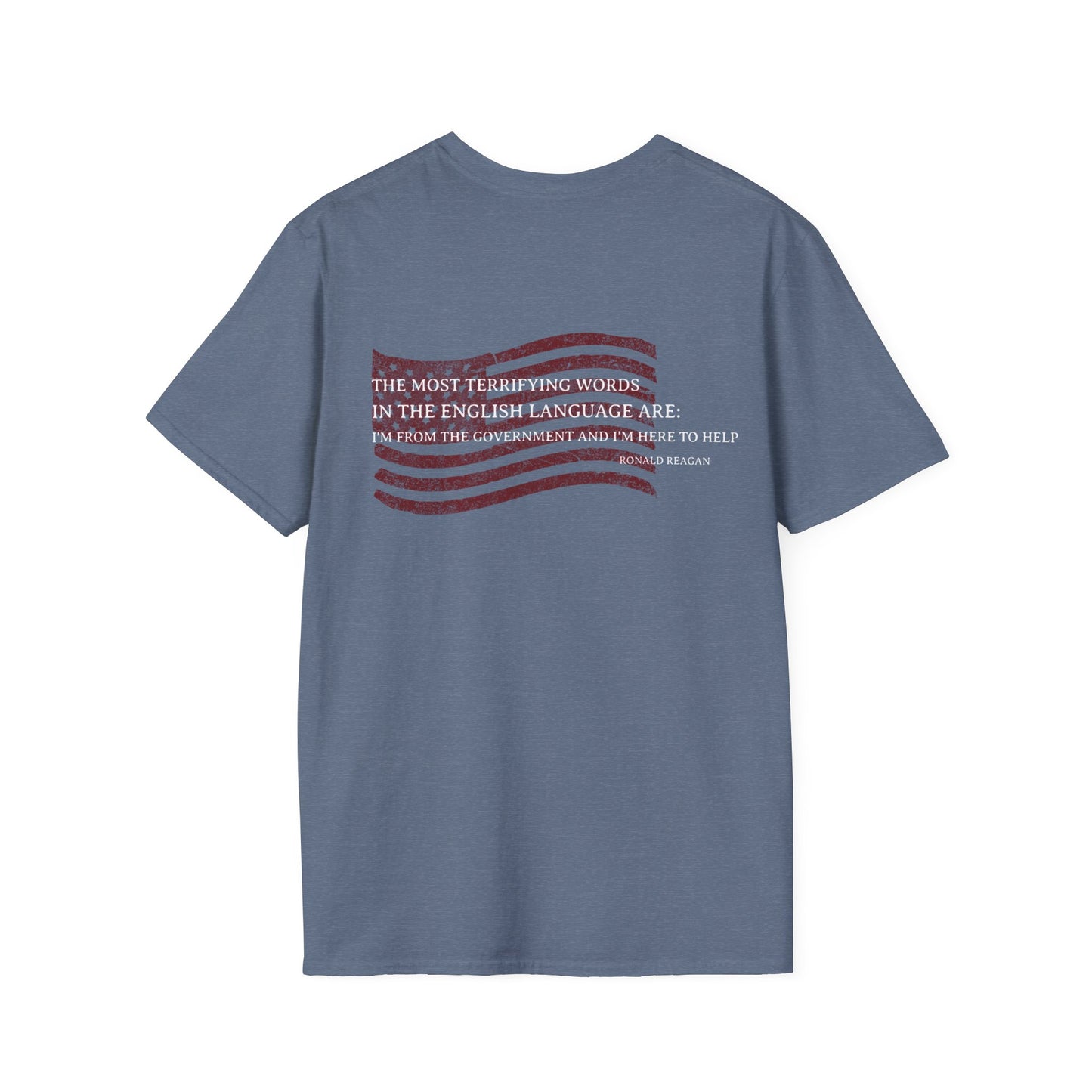 REAGAN QUOTE: TERRIFYING WORDS Unisex Softstyle T-Shirt