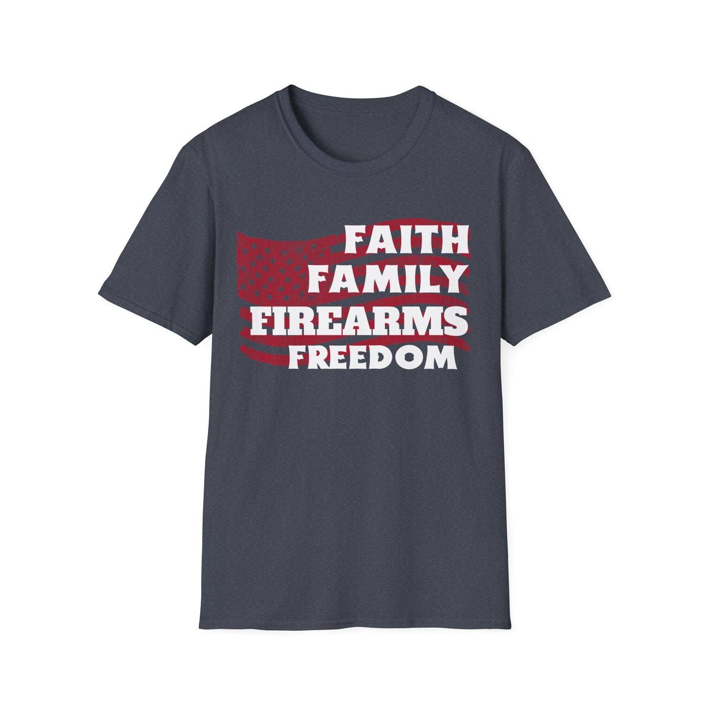 FAITH FAMILY FIREARMS FREEDOM Unisex Softstyle T-Shirt